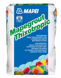 Mapegrout Thixotropic, безусадочная быстротвердеющая ремонтная смесь тиксотропного типа, 25кг